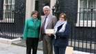 Outside Downing Street on Nakba day