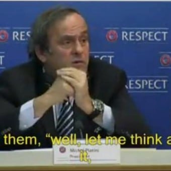 Michel Platini, president of the Union of European Football Associations