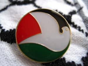 Palestine dove pin badge