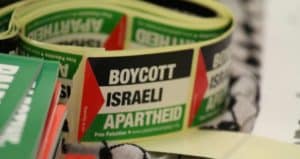 Boycott Israeli Apartheid stickers