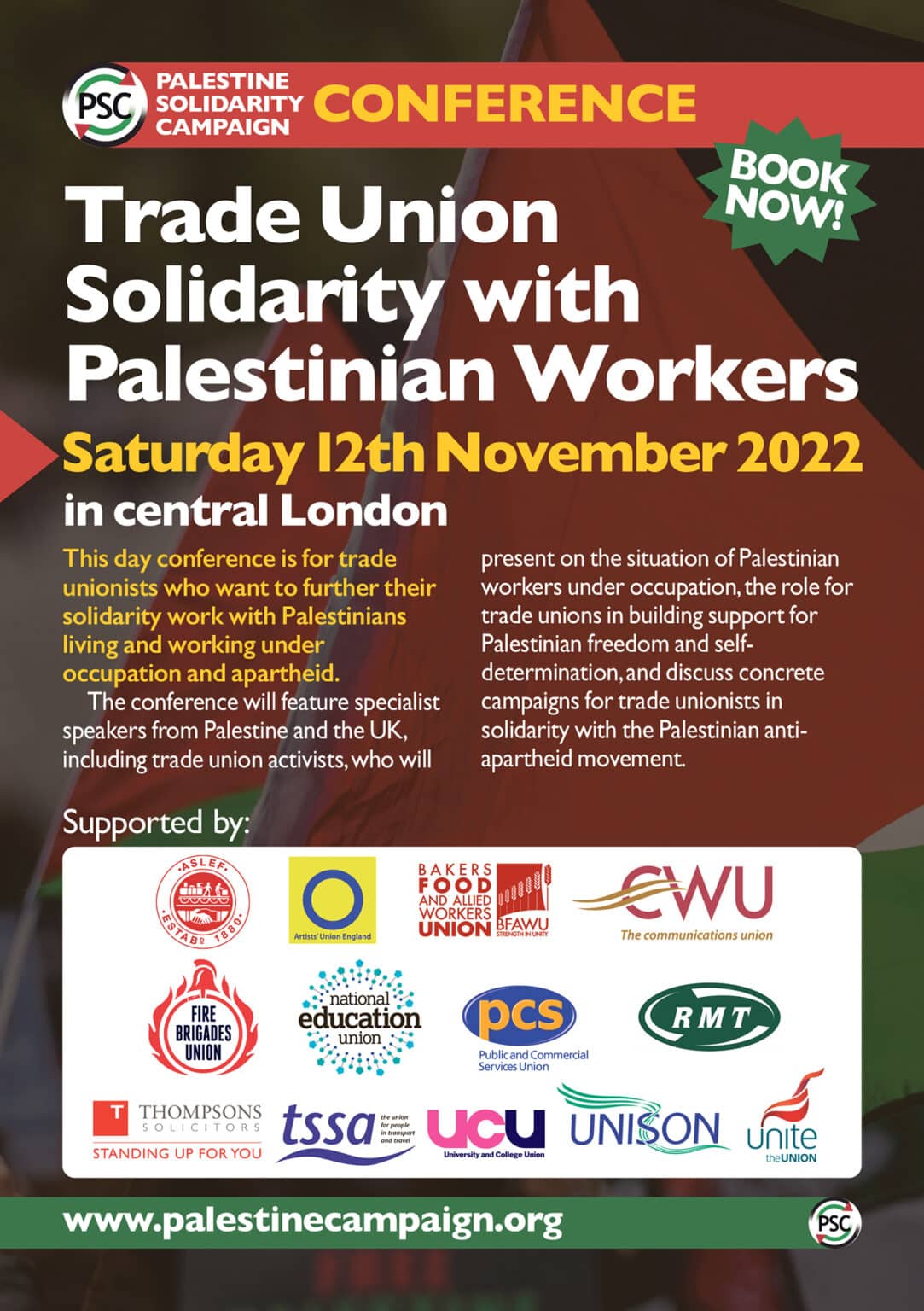 PSC Conference: Trade Union Solidarity with Palestinian Workers